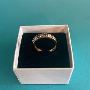 14k yellow gold ring blue sapphire